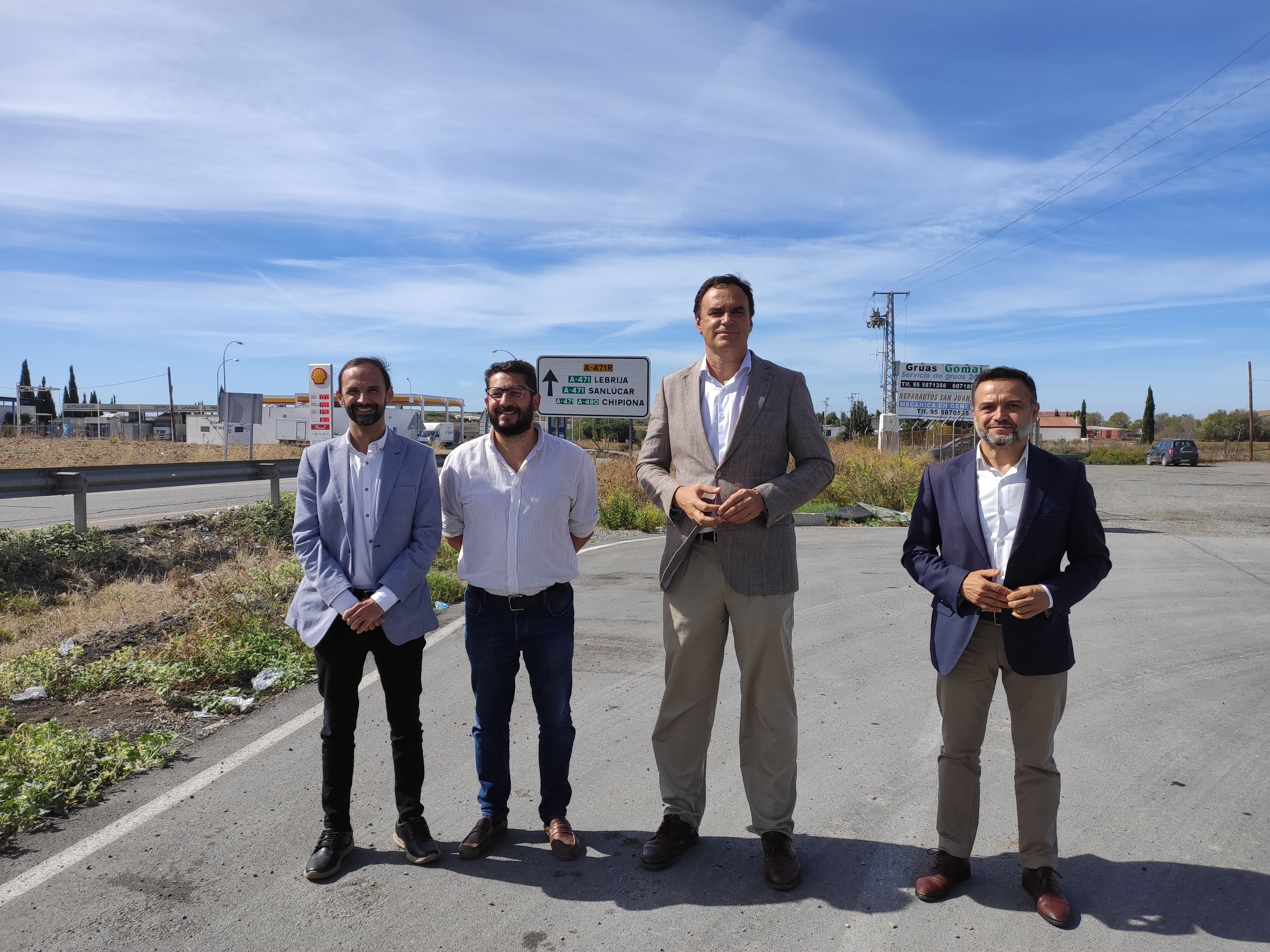 Alcaldes Lebrija, Sanlúcar, Las Cabezas y Trebujena, unidos desdoble A-471 (1)