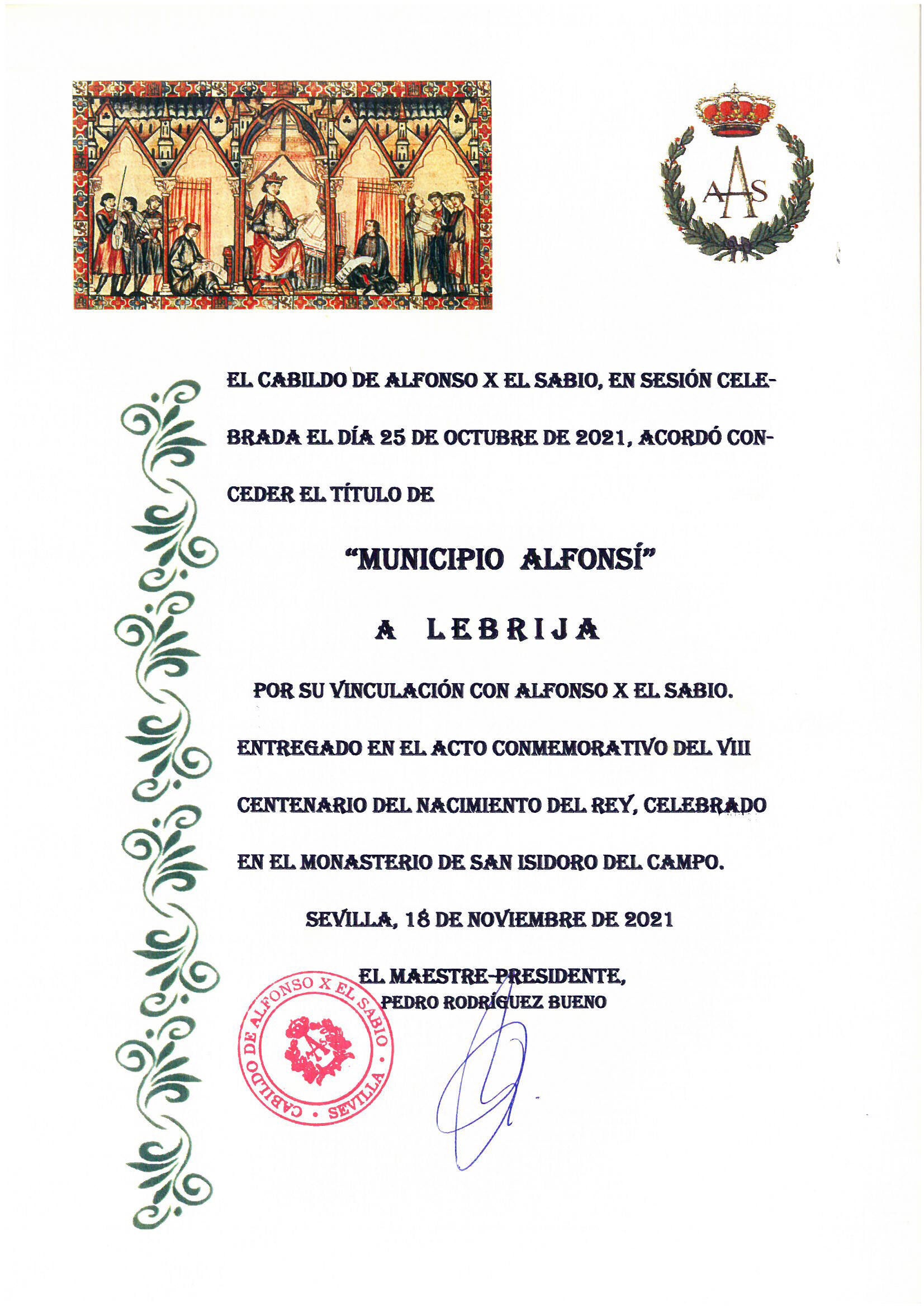 Título Municipio Alfonsí