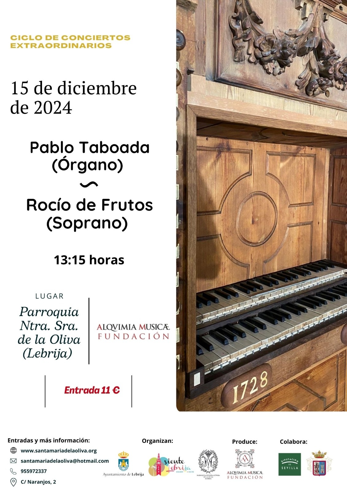 15 dic - Concierto órgano