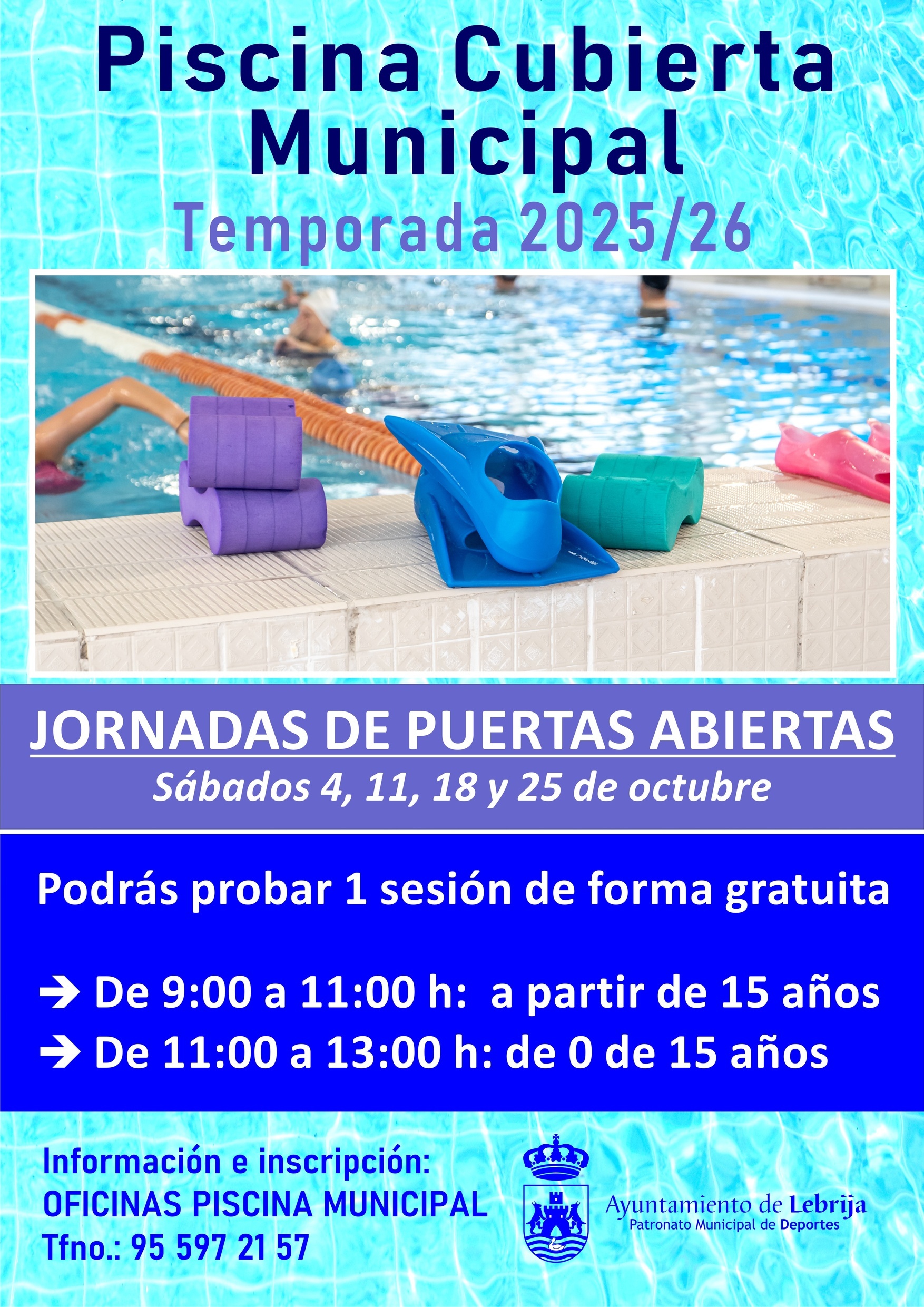 Cartel Piscina cubierta 25-26 Jornadas Abiertas