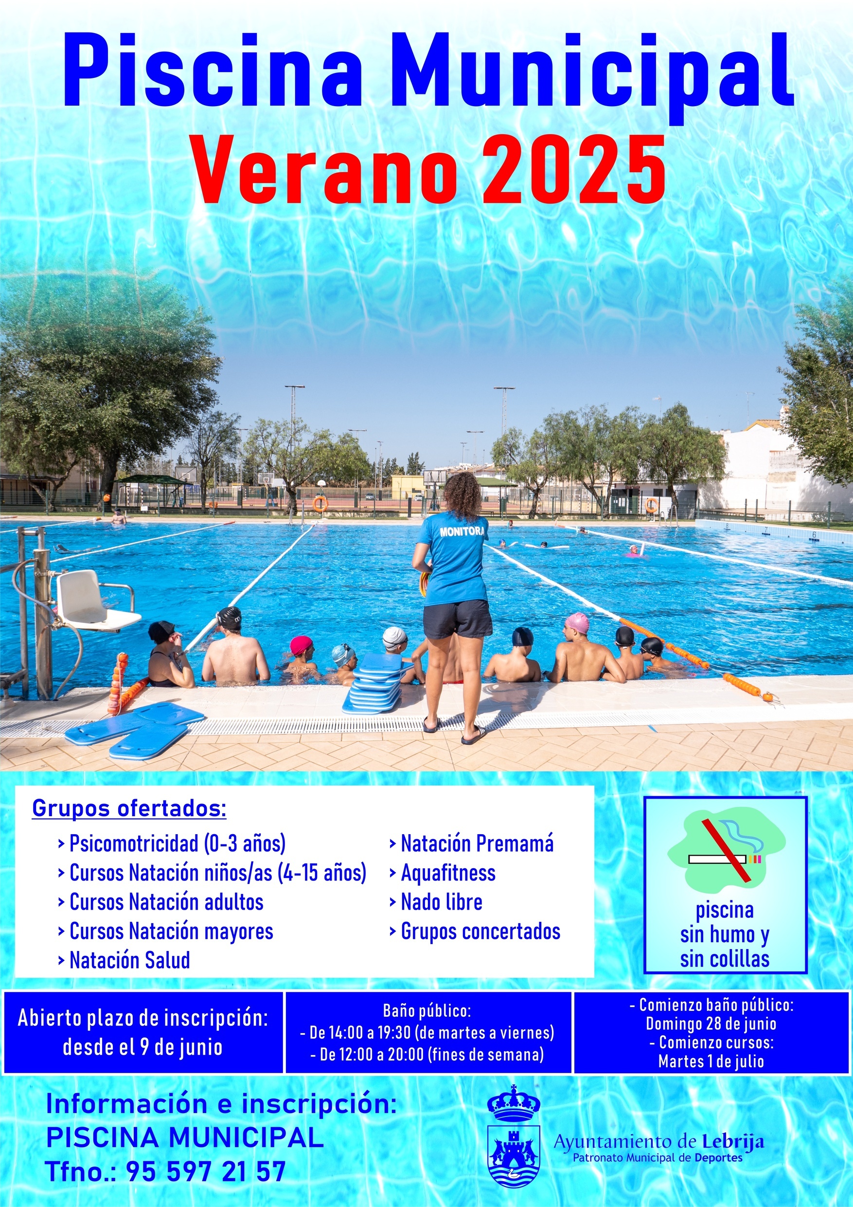 Cartel Piscina verano 2025