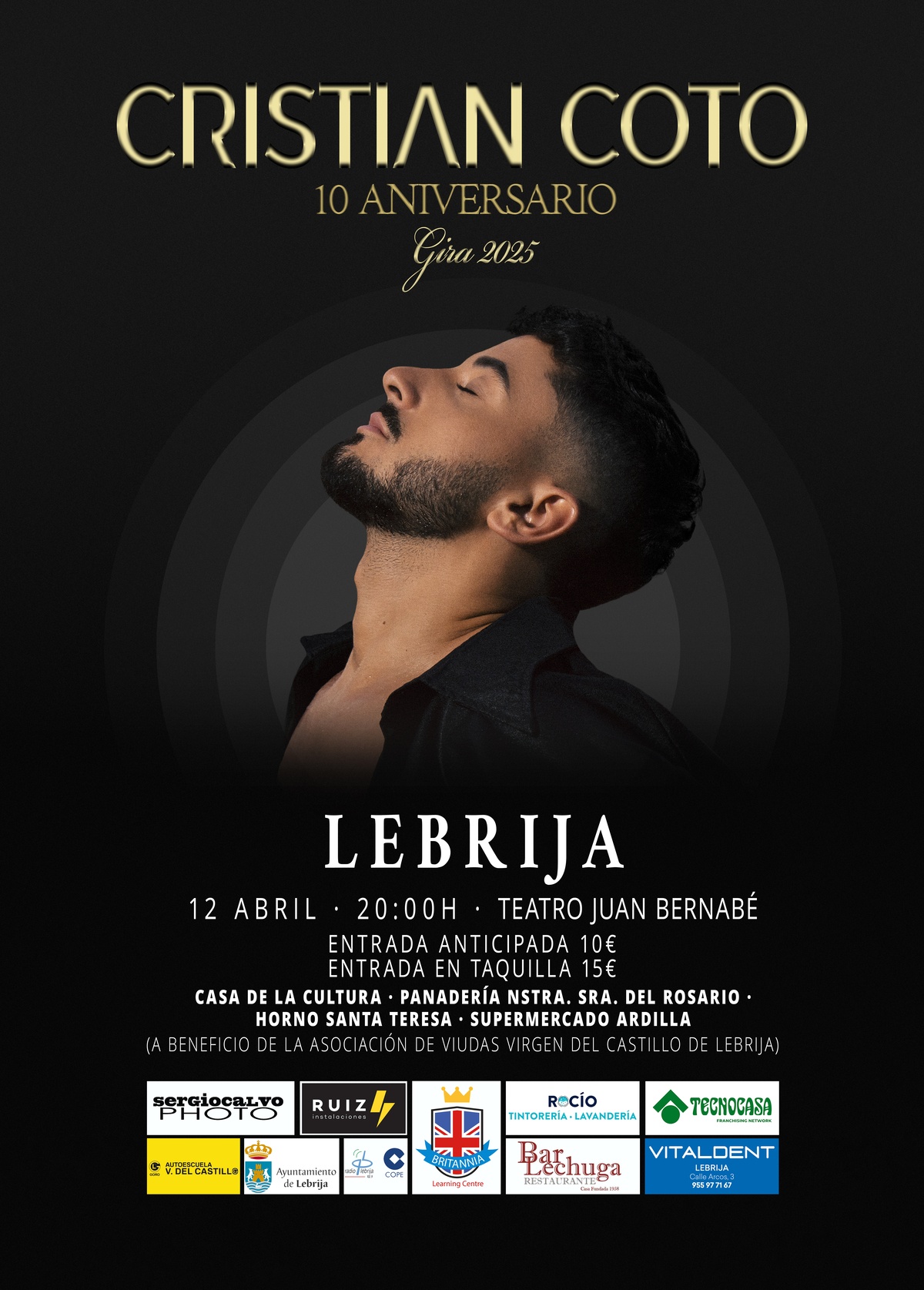 Cartel concierto Cristian Coto