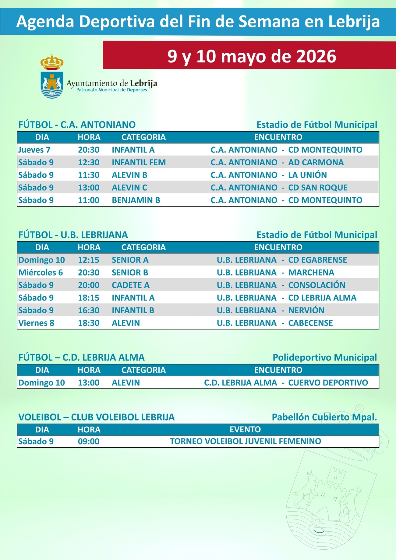 Fin de semana deportivo 05-09-26