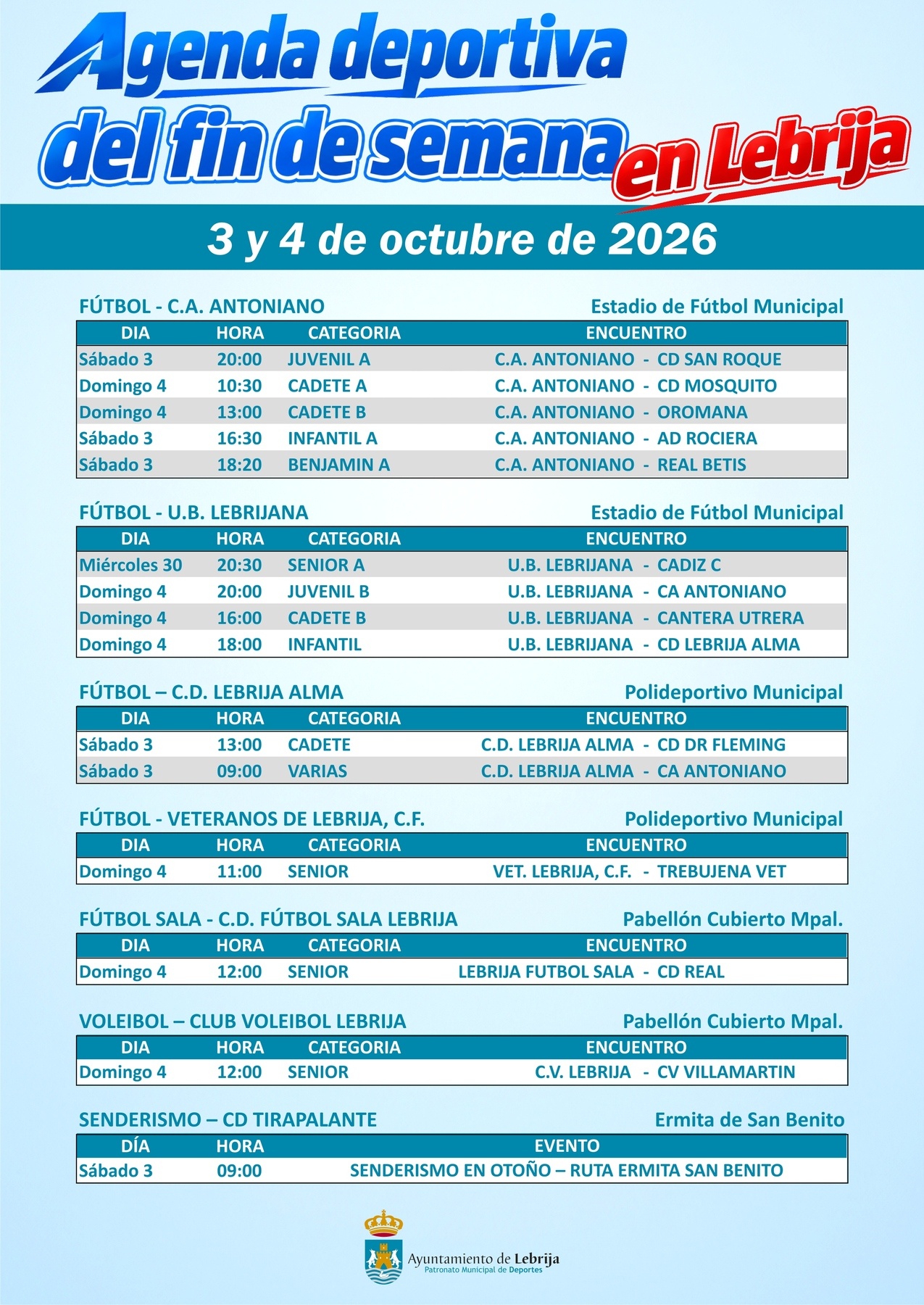 Fin de semana deportivo 10-03-26