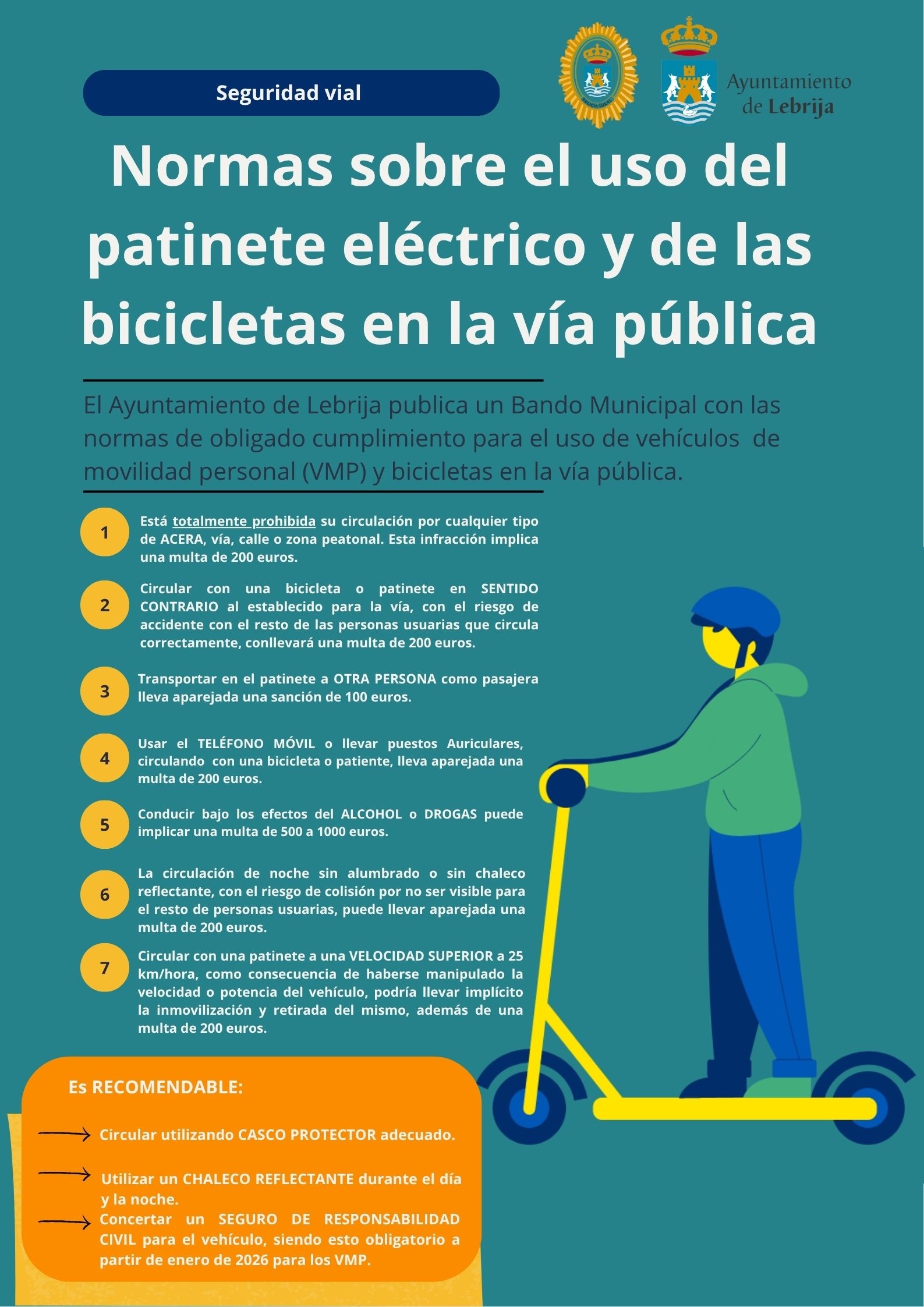 NORMAS USO PATINETES Y BICIS