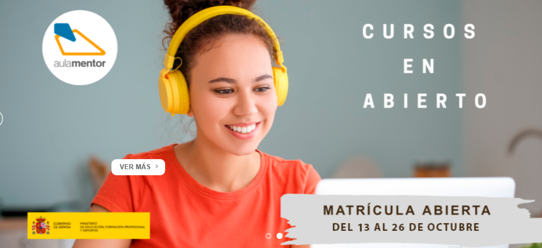 Abierto el plazo de matrícula para los cursos gratuitos de Aula Mentor de octubre de 2026