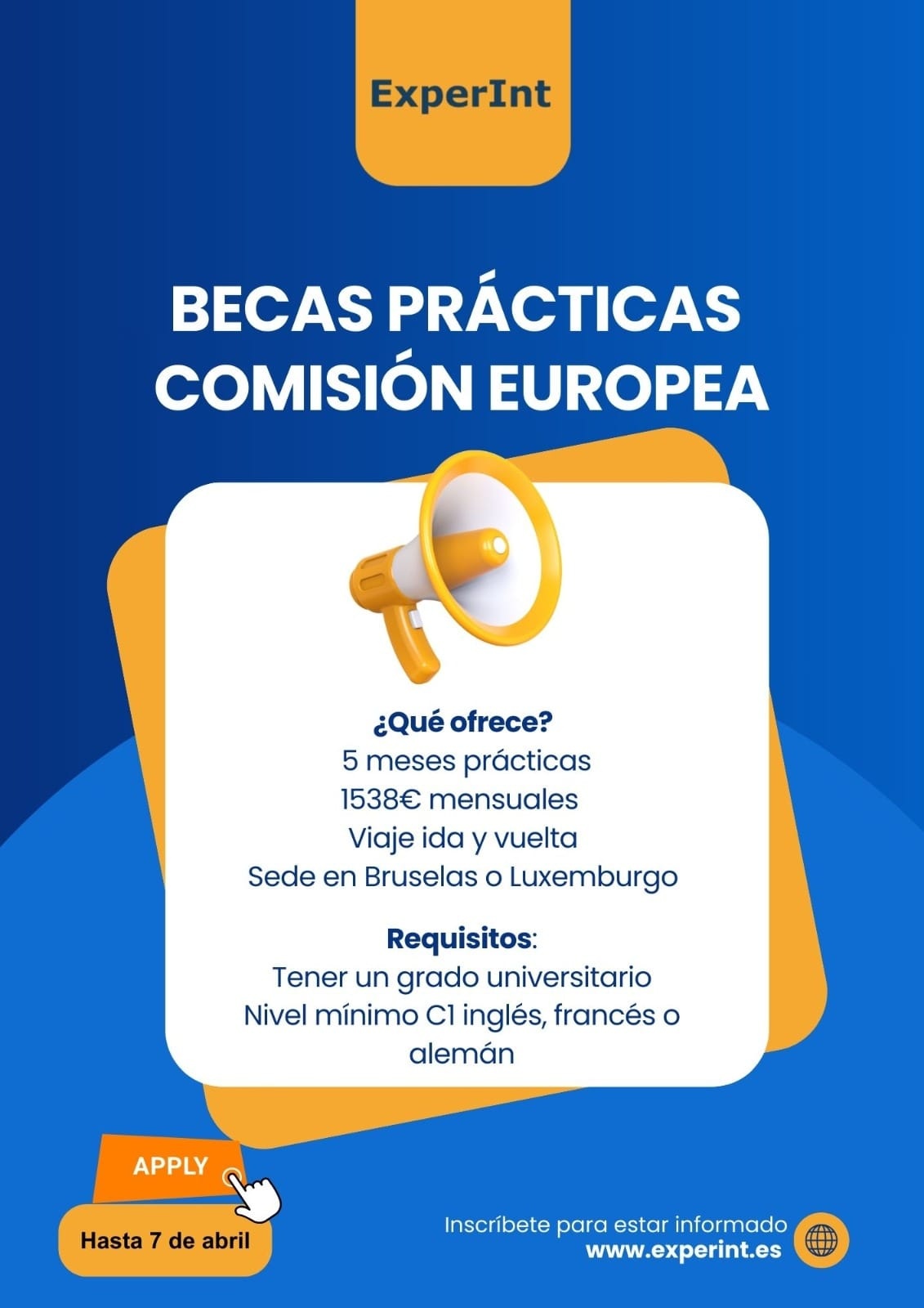 Prácticas remuneradas en la Comisión Europea