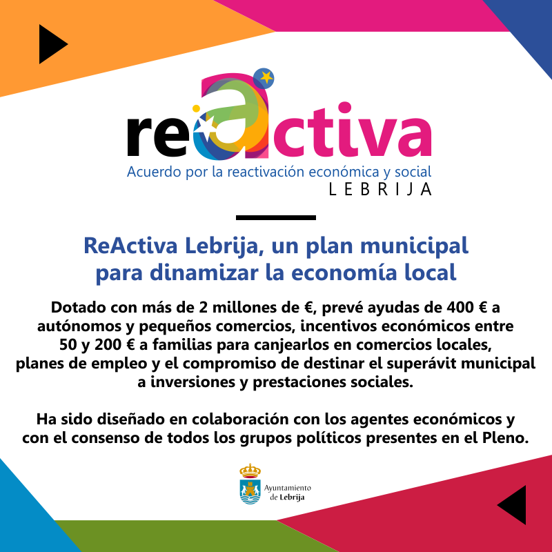 Reactiva Lebrija, plan municipal reactivación ecómica y social