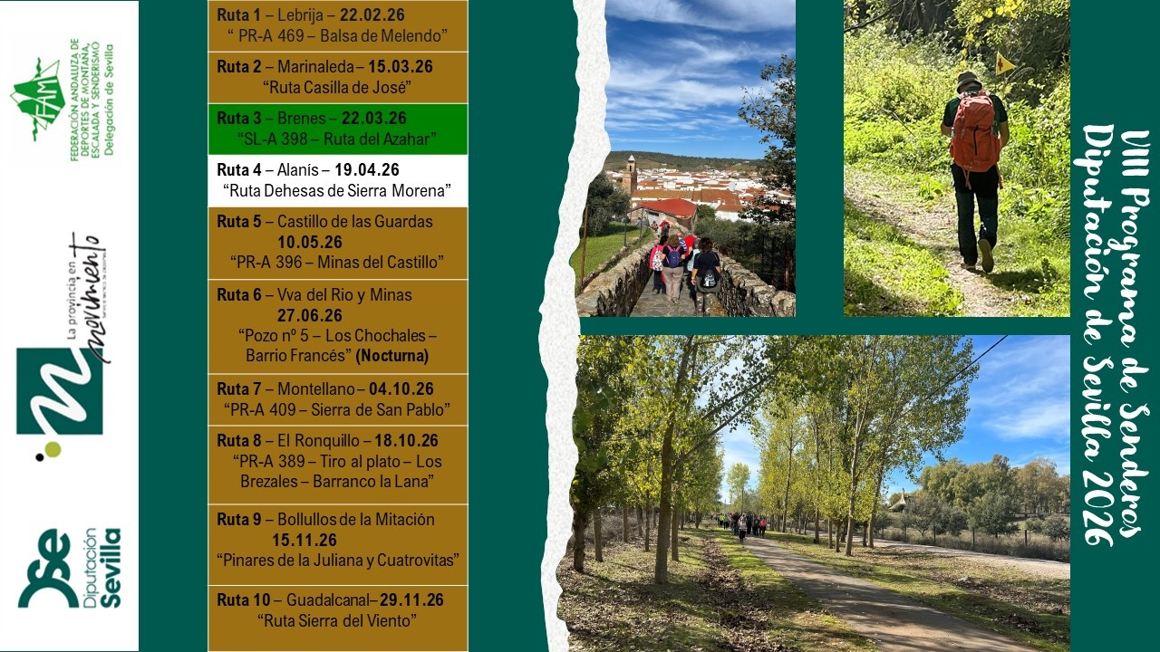VIII Programa Provincial de Senderos de Sevilla 2026