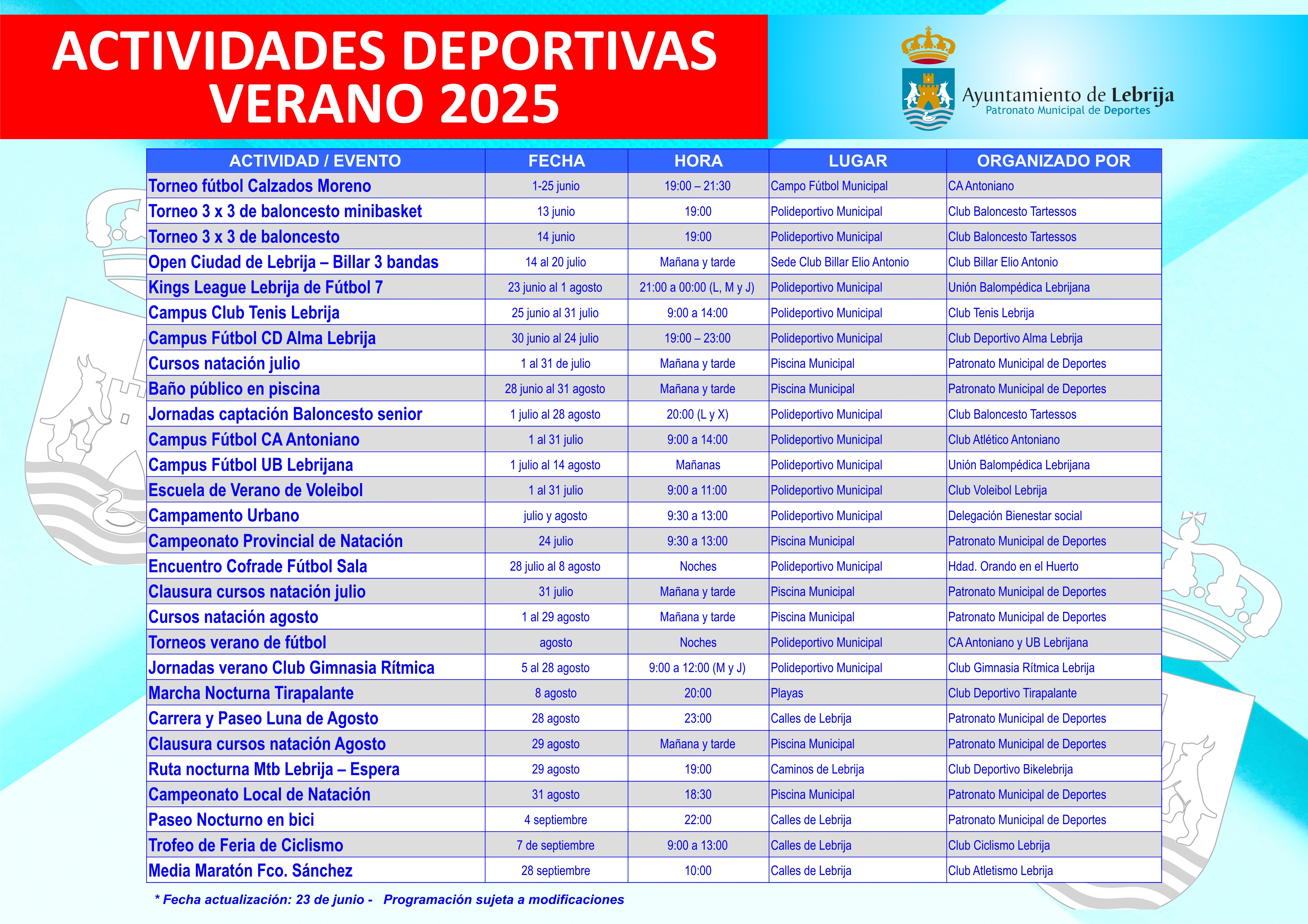 Verano deportivo 25