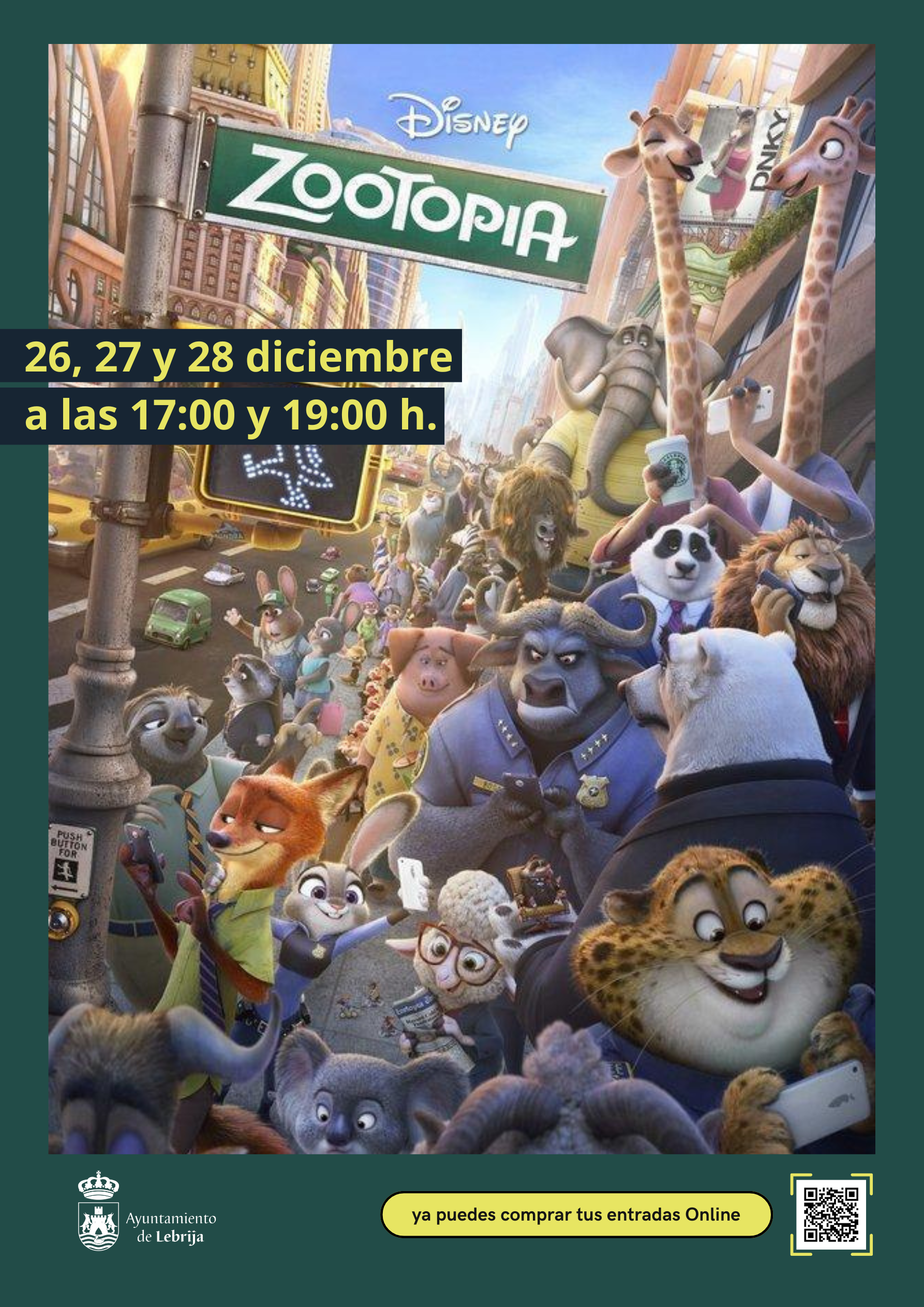 zootipia cartel NAVIDAD CINE